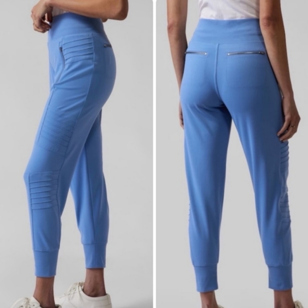 Athleta Venice Moto Jogger in Cottage Blue Plus Size 2X - Picture 2 of 16